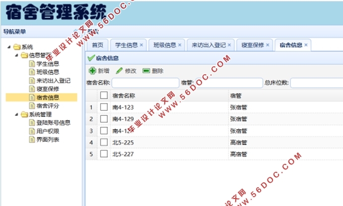 某学校学生宿舍物业管理信息系统的设计(SpringMVC,MySQL)