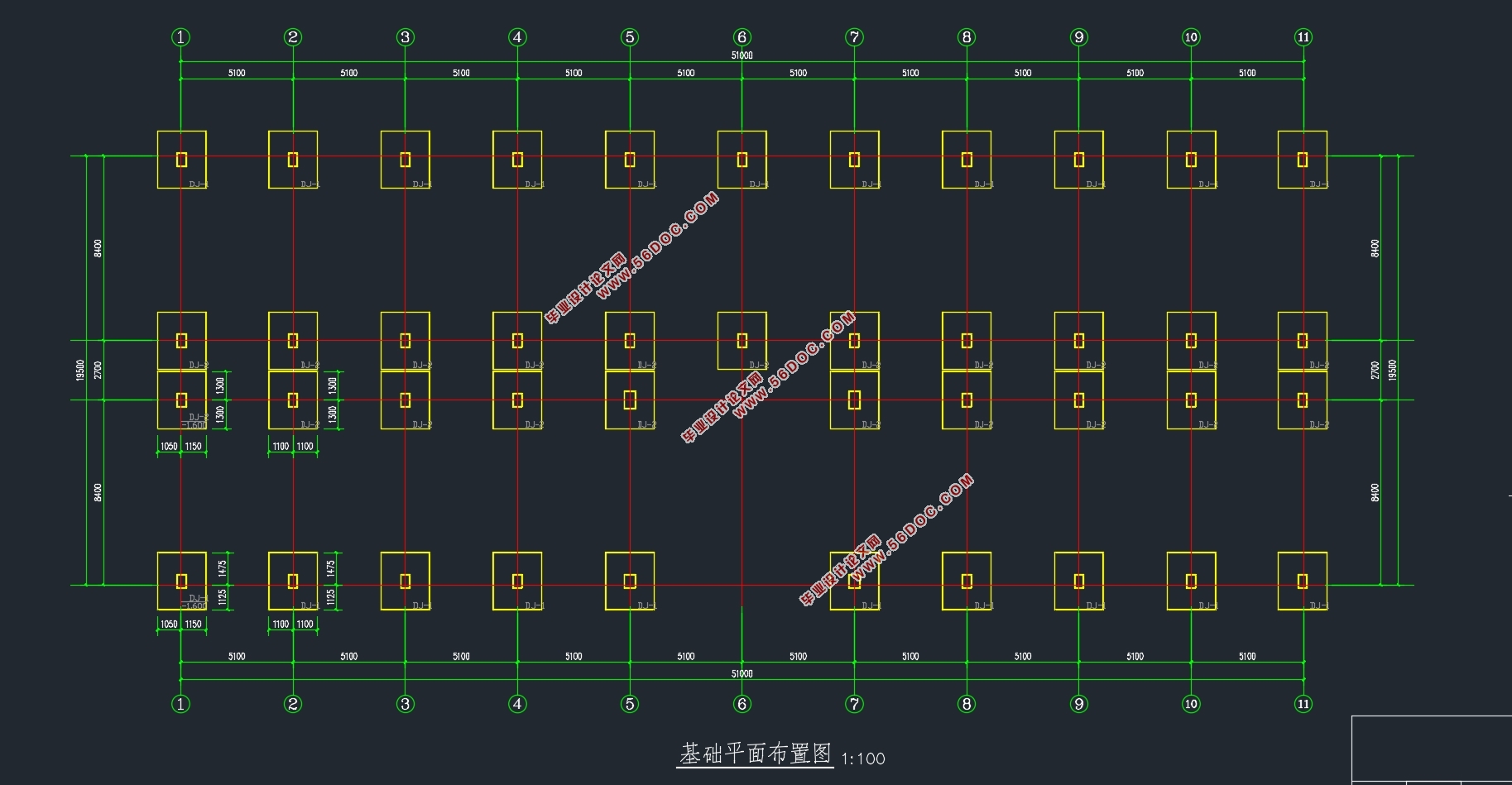 五层4950平米湖北公司单身职工宿舍公寓楼设计(含建筑图结构图)