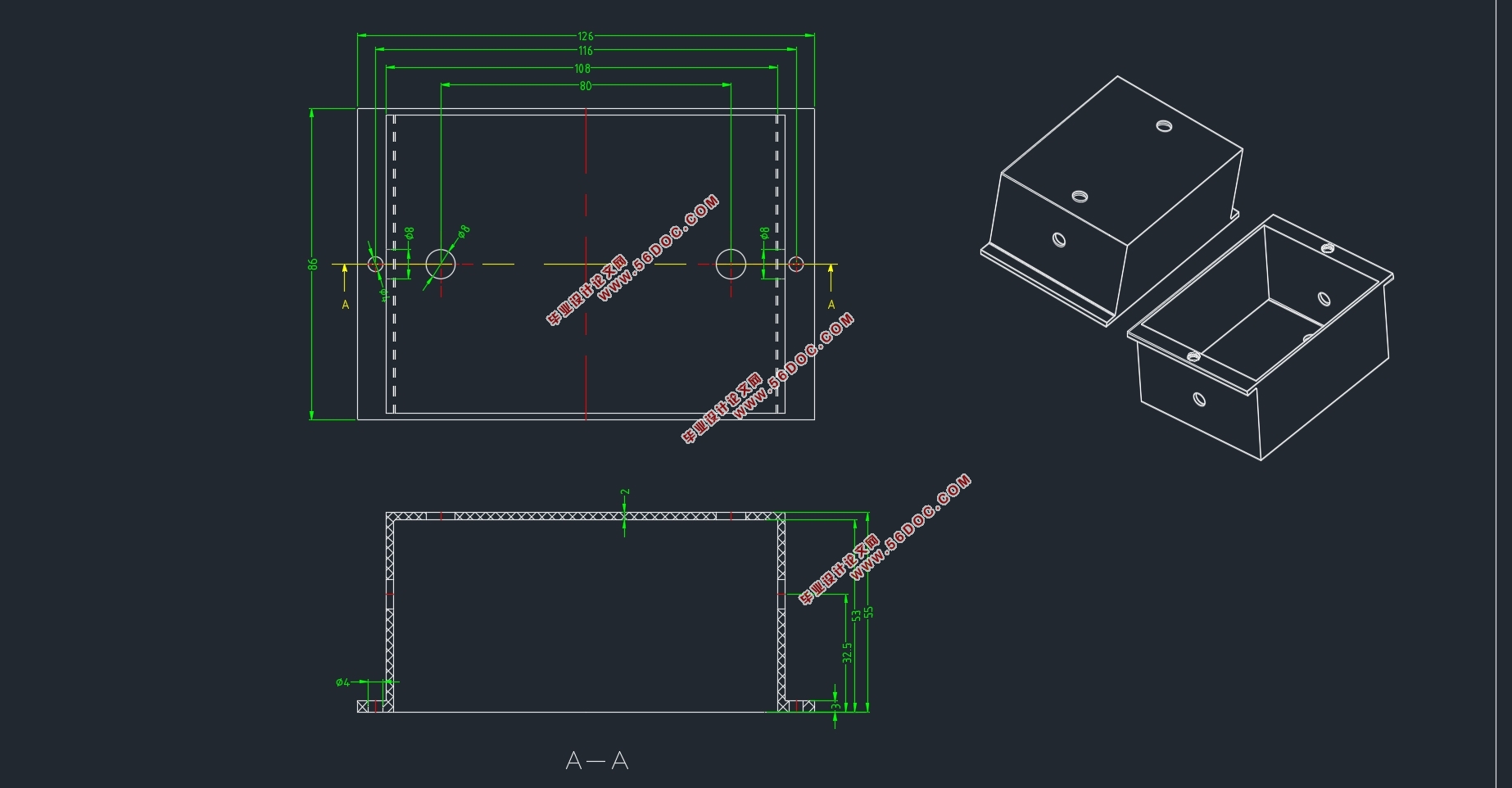 ���κ�ע��ģ�����(��CAD���ͼװ��ͼ,UG��άͼ)