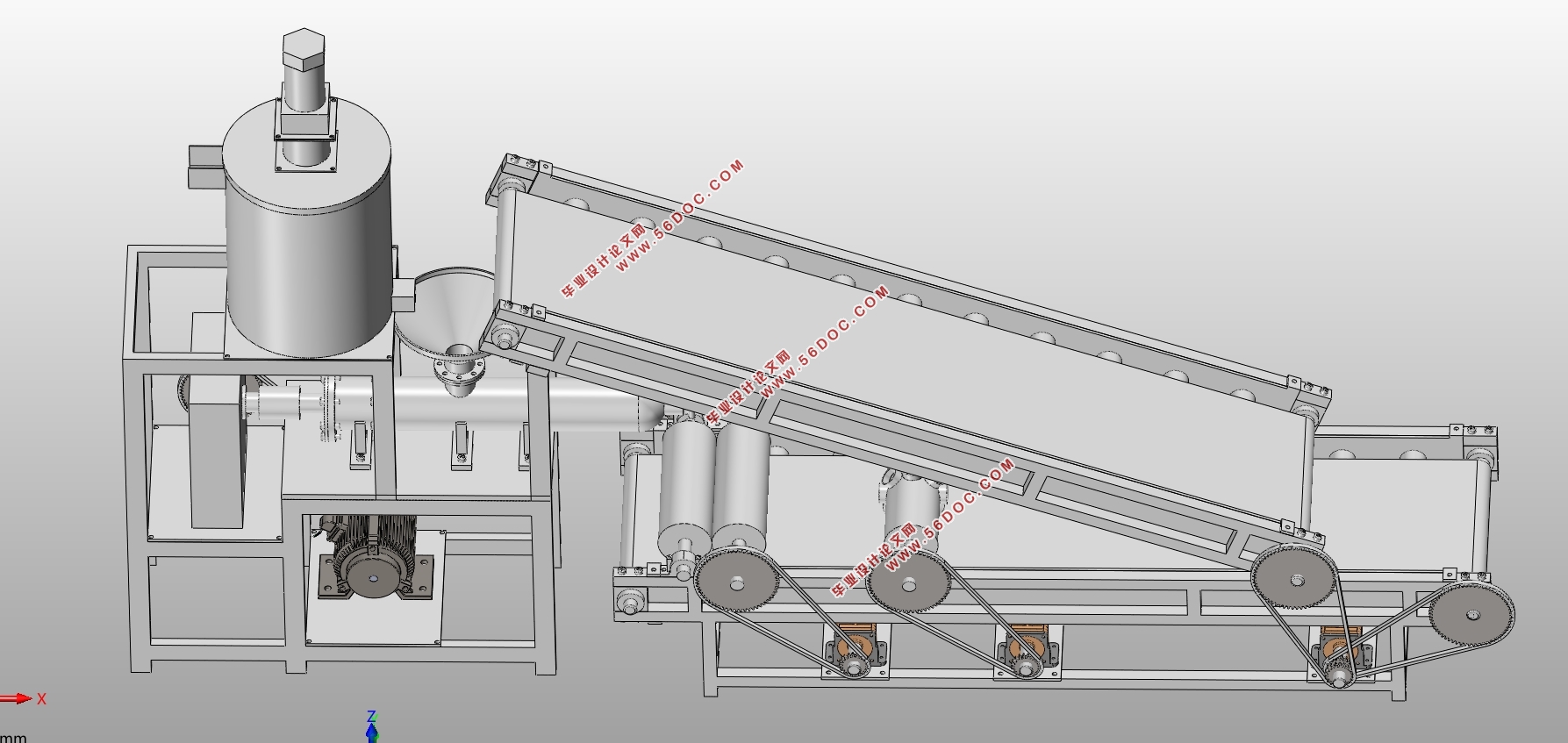 全自动饺子擀皮机(制皮机)(含CAD零件图装配图,SolidWorks三维图)